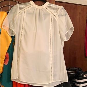 Express ivory work blouse